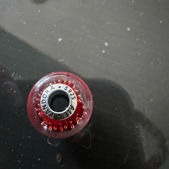 Pandora bracelet with one charm and red leather zip up case - Picture 3 of 6